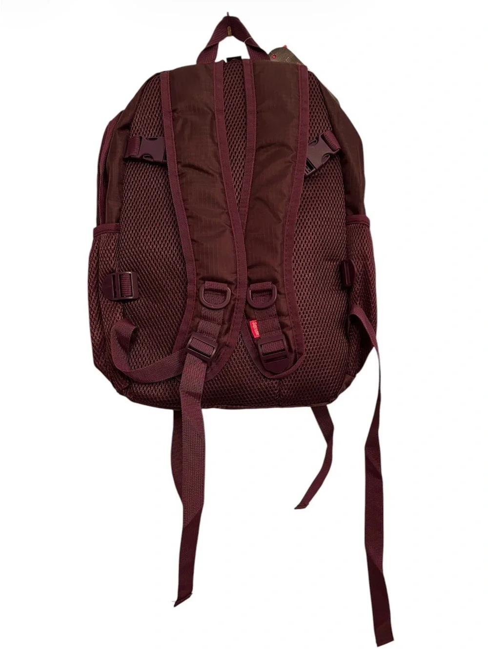 Supreme Burgundy/Purple Vertical Logo Backpack